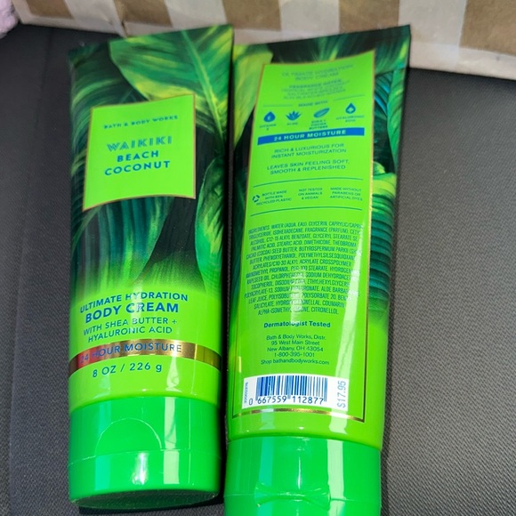 BBW 2pc set Waikiki Beach Coconut Body Cream - Picture 2 of 2